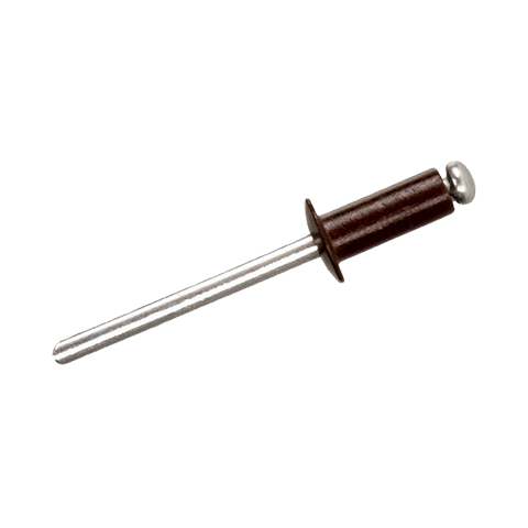 Заклепка вытяжная комбинированная RAL 8017 аллюминий-сталь 4.0х12